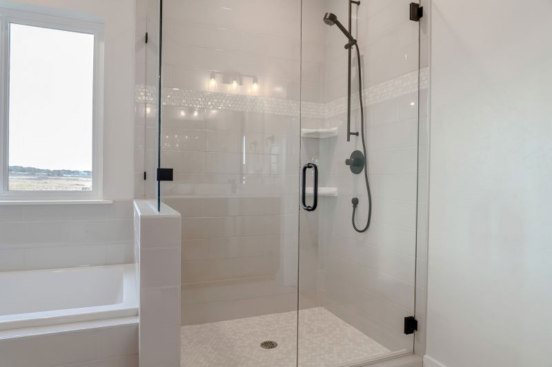 Open Shower with Frameless Glass